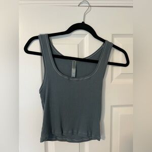 Skims Cotton Rib Tank Bluish Gray Medium